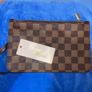 Daisy Rose Checkered Clutch